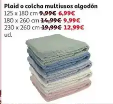 Alcampo Plaid multiusos algodon 125x180 oferta