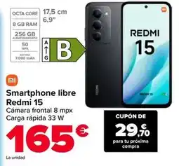 Carrefour Xiaomi - smartphone libre redmi 15 oferta