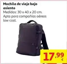 Alcampo Mochila pter bj.asiento c/bols.30x40x20 vueling-ryanai oferta
