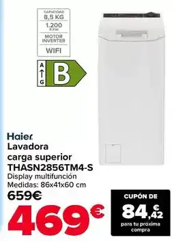 Carrefour Haier - lavadora carga superior thasn2856tm4-s oferta