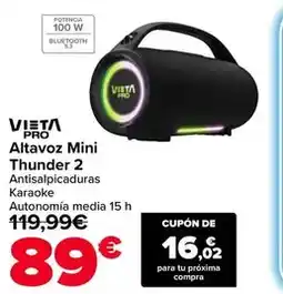 Carrefour Vieta pro - altavoz mini thunder 2 oferta