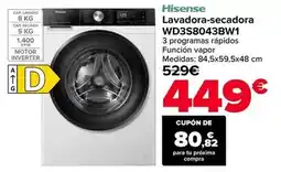 Carrefour Hisense - lavadora-secadora wd3s8043bw1 oferta