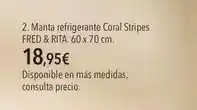 El Corte Inglés Coral - manta refrigerante stripes oferta