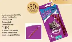 El Corte Inglés Whiskas - snacks para gatos salmón oferta