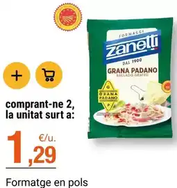 BonpreuEsclat Grana padano - formatge en pols oferta