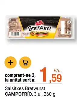 BonpreuEsclat Campofrío - salsitxes bratwurst oferta