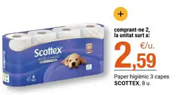 BonpreuEsclat Scottex - paper higiènic 3 capes oferta