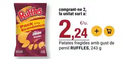 BonpreuEsclat Ruffles - patates fregides amb gust de pernil oferta