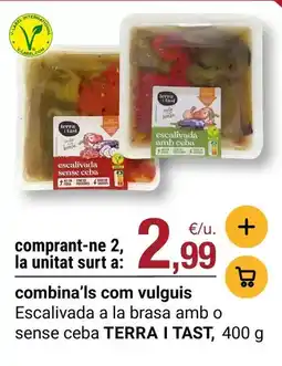 BonpreuEsclat Terra - escalivada a la brasa amb o sense ceba i tast oferta