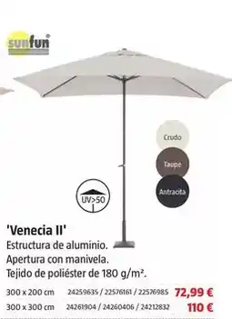 Bauhaus Sunfun - venecia ii oferta