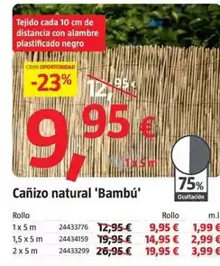 Bauhaus Canizo natural 'bambu' oferta
