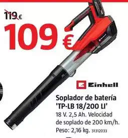 Bauhaus Einhell - soplador de batería 'tp-lb 18/200 li' oferta