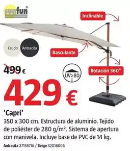 Bauhaus Sunfun - capri oferta