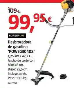 Bauhaus Power plus - desbrozadora de gasolina 'poweg30408' oferta