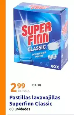 Action Superfinn - pastillas lavavajillas classic oferta