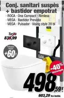 Ferrolan Conj. sanitari suspès + bastidor empotrat oferta