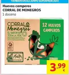 Alcampo Huevo gallinas camperas m-l corral monegros 1 doc oferta