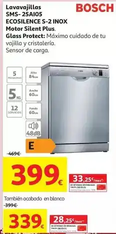 Alcampo Lavav. 12c bosch sms- 25aw05 ecosilence s-2 /e / nov oferta