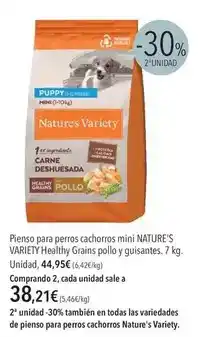 El Corte Inglés Nature's variety - pienso para perros cachorros mini oferta
