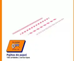 Action Pajitas de papel oferta