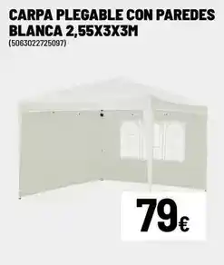 Paredes - carpa plegable con blanca 2.55x3x3m