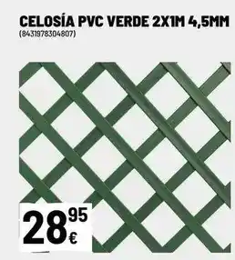 Pvc - celosía pvc verde 2xím 4.5mm
