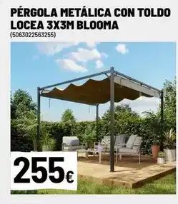 Brico Depôt Pérgola metalica con toldo oferta