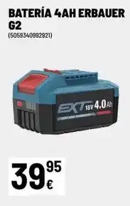 Brico Depôt Habitex - batería 4ah erbauer g2 oferta