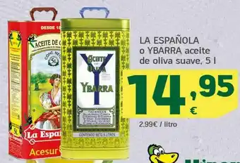 HiperDino La española o ybarra aceite de oliva suave oferta