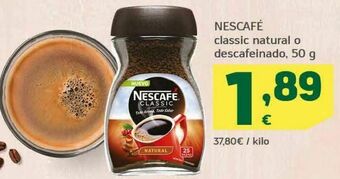 HiperDino Nescafé classic natural o descafeinado oferta