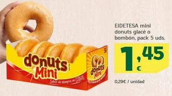 HiperDino Eidetesa mini donuts glacé o bombón oferta