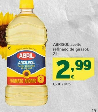 HiperDino Abrisol aceite refinado de girasol oferta