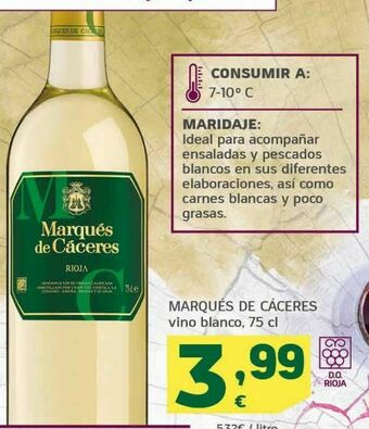 HiperDino Marqués de cáceres vino blanco oferta