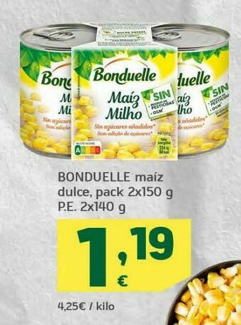 HiperDino Bonduelle maíz dulce oferta