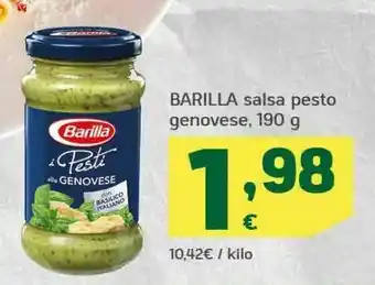 HiperDino Barilla salsa pesto genovese oferta