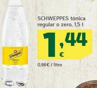 HiperDino Schweppes tónica regular o zero oferta