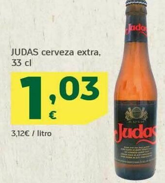 HiperDino Judas cerveza extra oferta