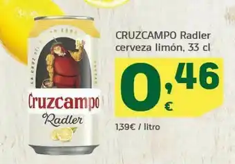 HiperDino Cruzcampo radler cerveza limón oferta