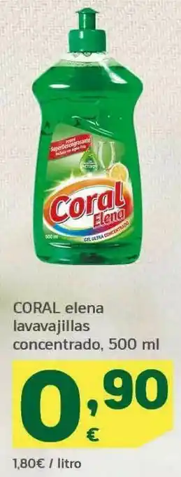 HiperDino Coral elena lavavajillas concentrado oferta