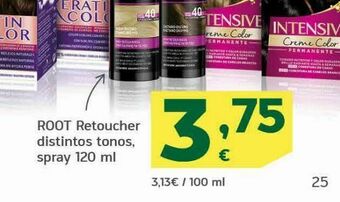 HiperDino Root retoucher distintos tonos spray oferta