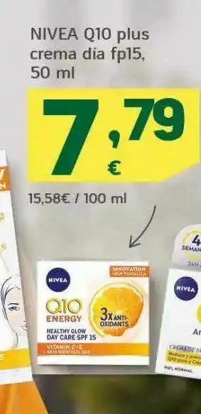 HiperDino Nivea q10 plus crema día fp15 oferta
