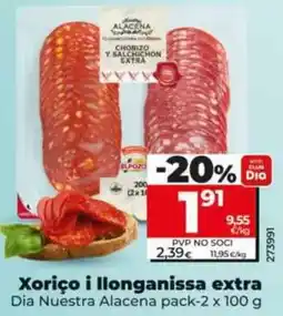 Dia Dia nuestra alacena - chorizo y salchichon extra oferta