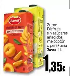 Unide Supermercados Juver - zumo disfruta sin azucares anadidos melocoton o pera+pina oferta