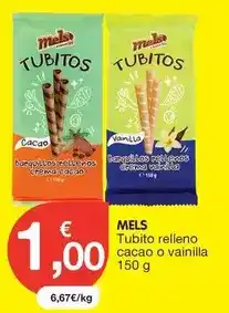 CashDiplo Mels - tubitos relleno cacao o vainilla oferta