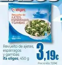 Unide Supermercados Ifa eliges - revuelto de ajetes, esparragos y gambas oferta
