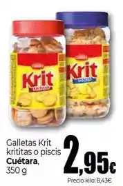 Unide Supermercados Cuétara - galletas krit krititas o piscis oferta