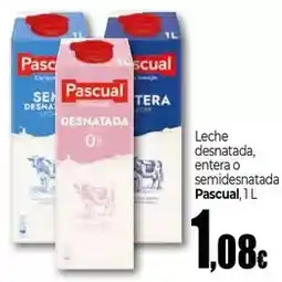Unide Supermercados Pascual - leche desnatada entera o semidesnatada oferta