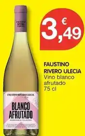 CashDiplo Faustino rivero - vino blanco afrutado oferta