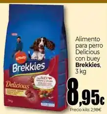Unide Supermercados Brekkies - alimento para perro delicious con buey oferta