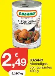 CashDiplo Lozano - albóndigas con guisantes oferta